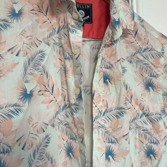 Pullin Pull-in tropical Hawaiian vacation button down short sleeve shirt size M - Picture 15 of 16